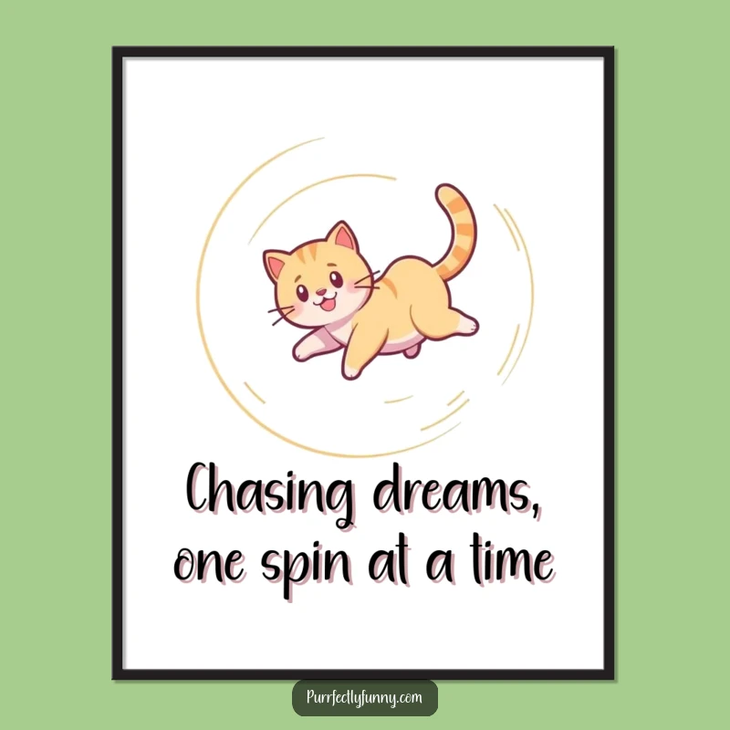 Funny Free Printable Wall Art: Dizzy Cat Spiral - Quirky Downloadable Decor!