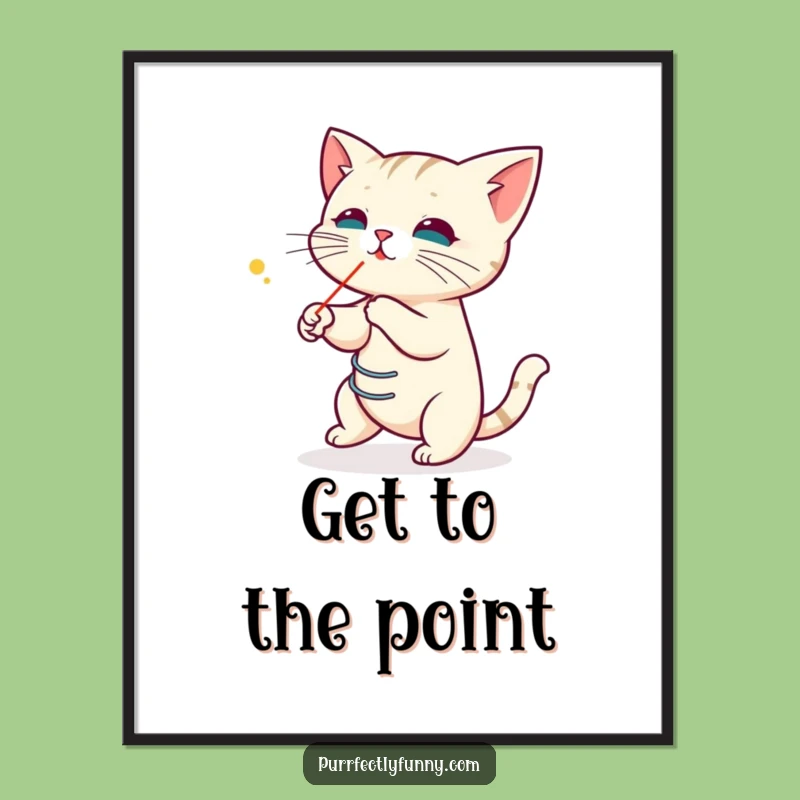 Free Printable Wall Art: Laser Cat Action Shot, Funny Downloadable Art