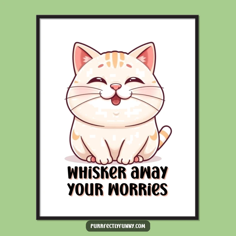 Free Printable Wall Art: Wiggling Whiskers - Quirky Decor Download!