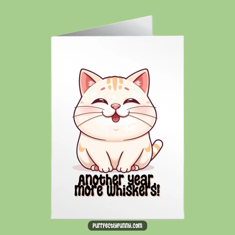 Free Printable Birthday Card: Wiggling Whiskers - Happy Birthday Fun!