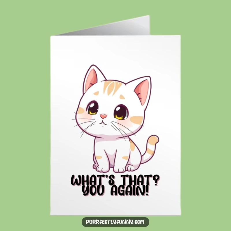Free Printable Thank You Card: Curious Cat Whiskers, Funny Downloadable Gift