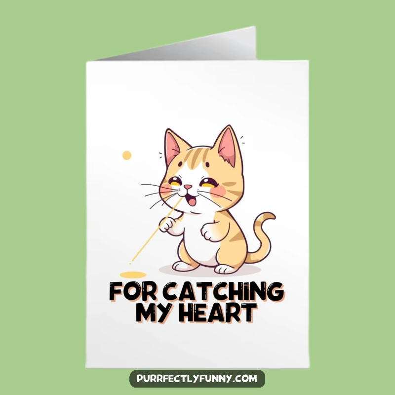 Free Printable Thank You Card: Funny Cat & Laser Dot, Hilarious Downloadable Gift