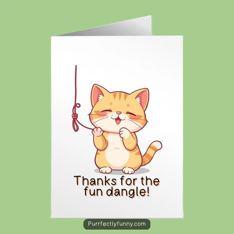 Free Printable Thank You Card: Cat vs. String, Humorous Downloadable Appreciation!