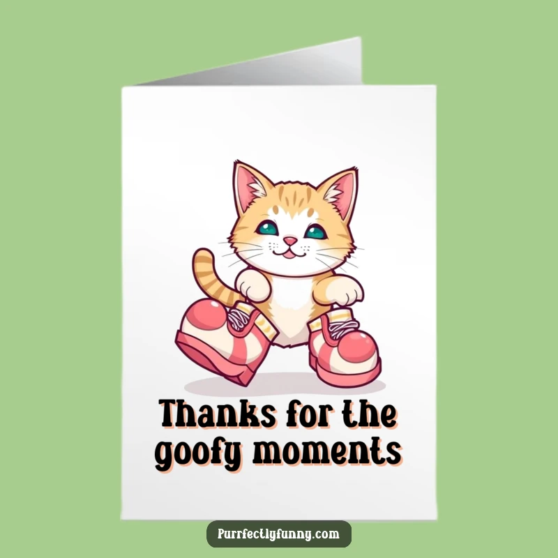 Free Printable Thank You Card: Clown Cat Trip Funny Downloadable