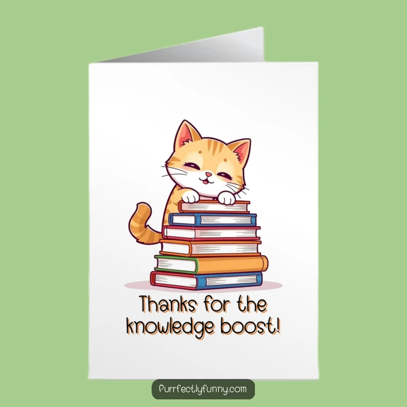 Free Printable Thank You Card: Wobbly Cat Books, Humorous Downloadable Gratitude
