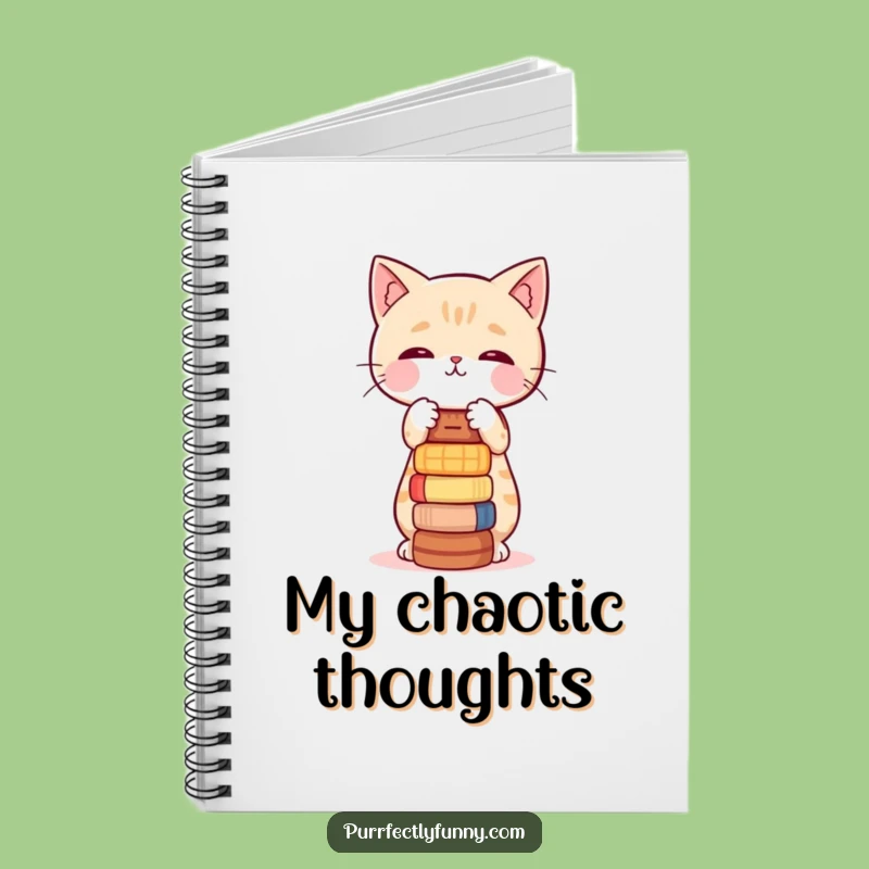 Funny Balancing Cat Notebook: Jot Down Your Wobbly Ideas