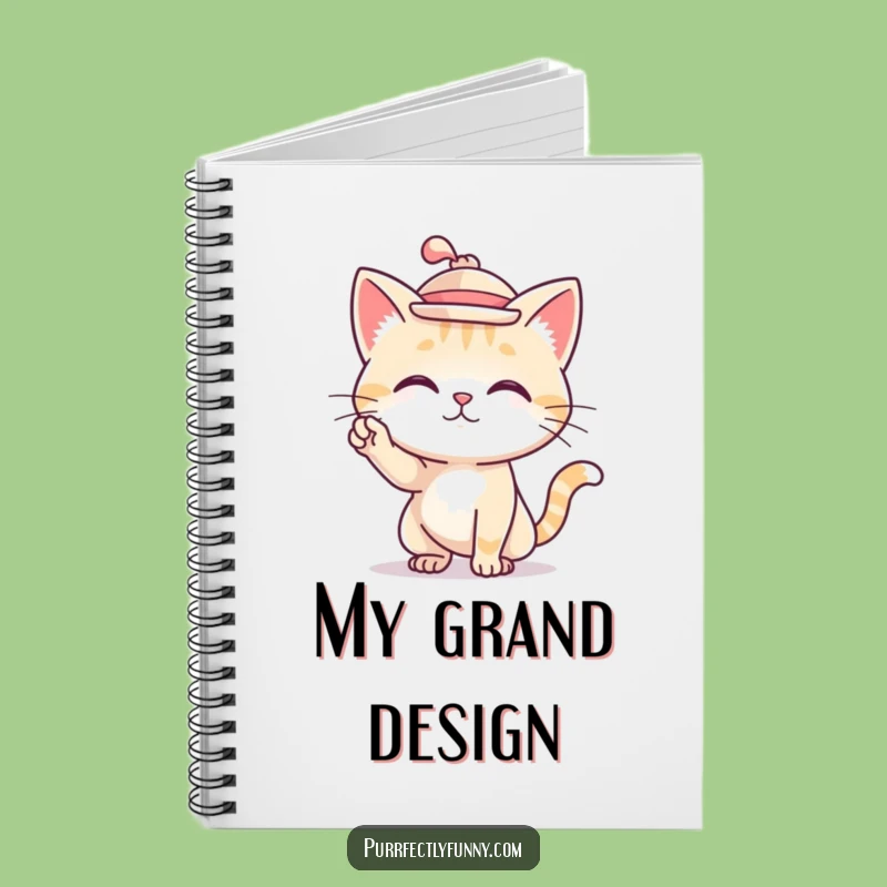 Funny Cat Hat Pose Notebook: Stylish Journal for Feline Lovers