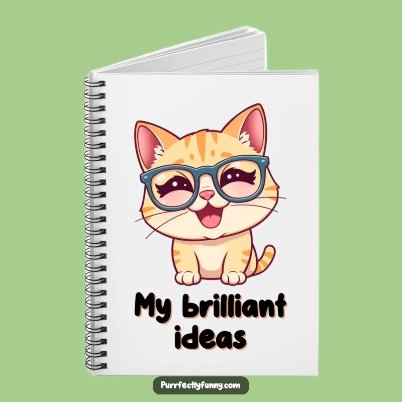 Funny Cat Notebook: Silly Glasses Giggle - Jot Down Laughs!