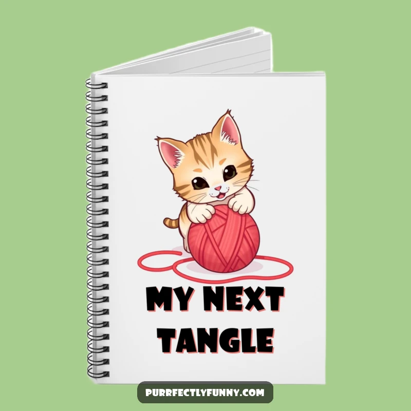 Funny Cat Pouncing Yarn Notebook: Hilarious Journal for Cat Lovers