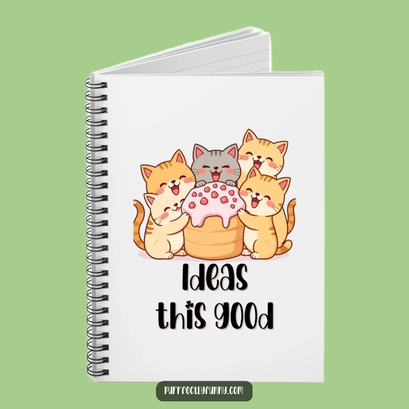 Funny Cat Treat Party Notebook: Jot Down Ideas with Feline Flair