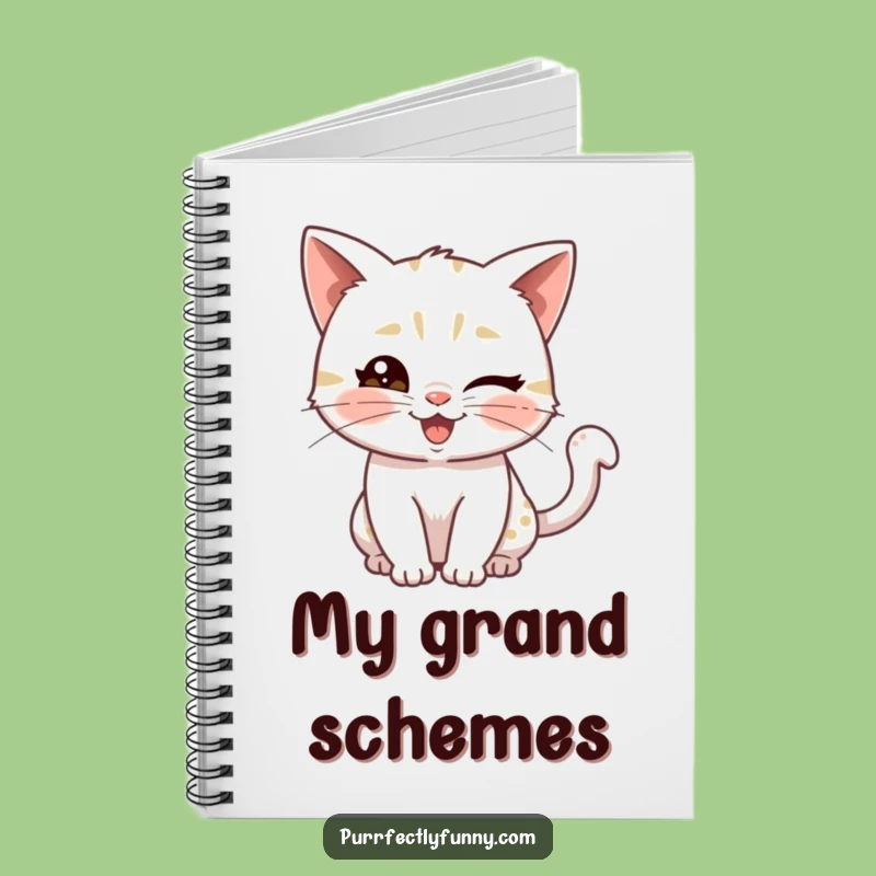 Funny Cat Wink Notebook: Jot Down Ideas with Charm