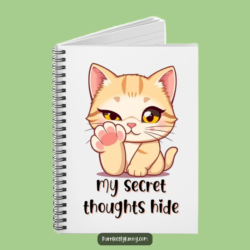 Funny Cat Winking Notebook - Hilarious Big Eyes Feline Journal Gift