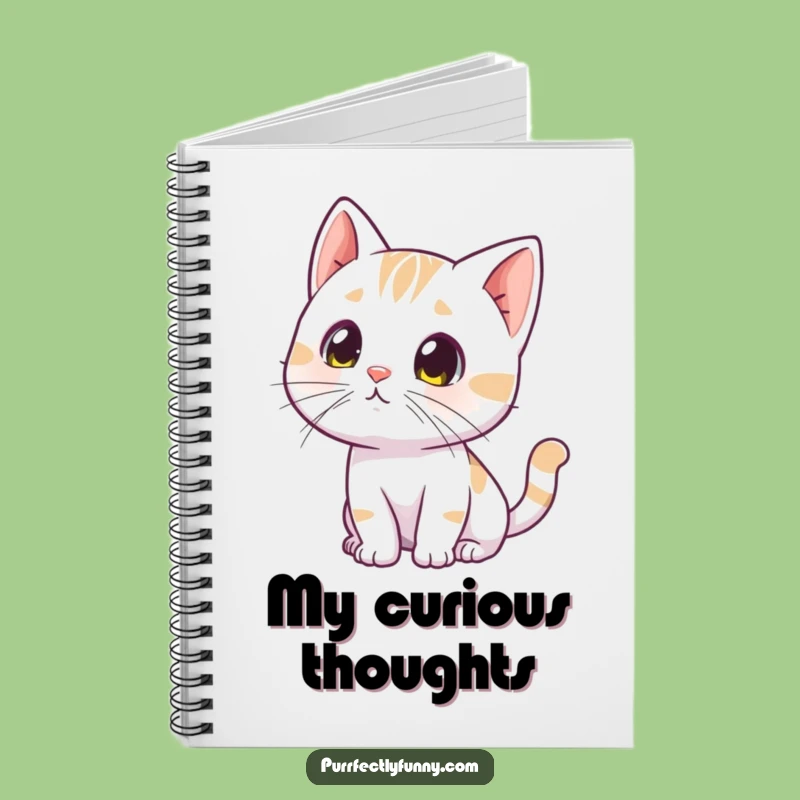 Funny Curious Cat Notebook - Journal Your Inquiries - Perfect Funny Gift!