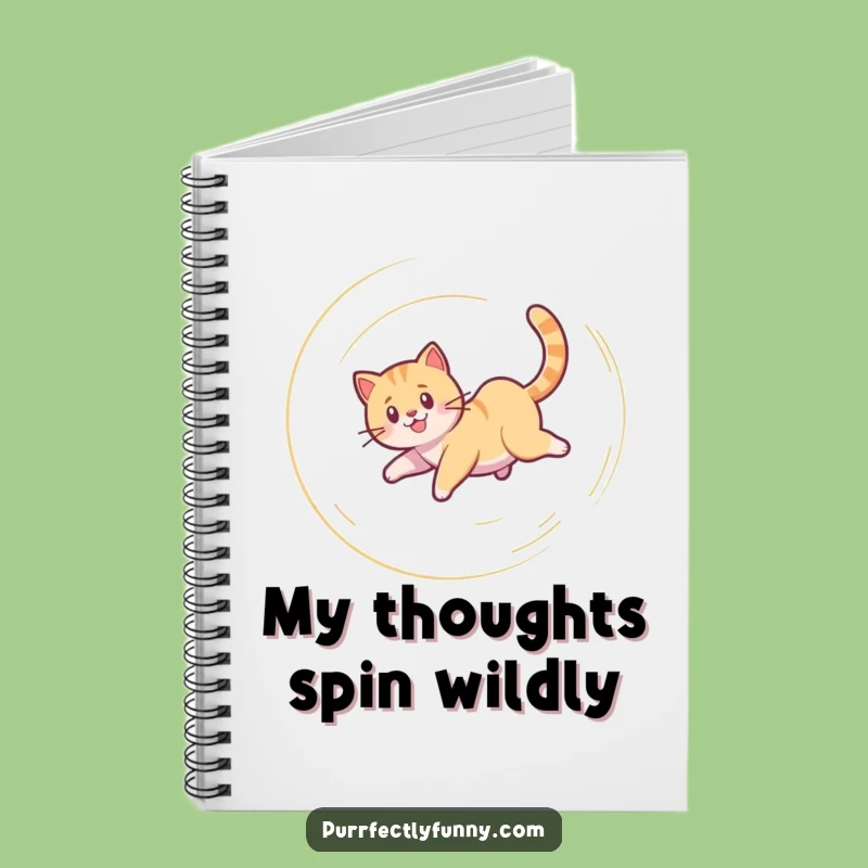 Funny Dizzy Cat Notebook: Capture Ideas in a Feline Spiral