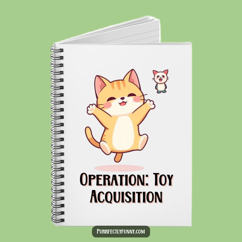 Funny Leaping Cat Notebook: Jot Down Ideas with Feline Fun
