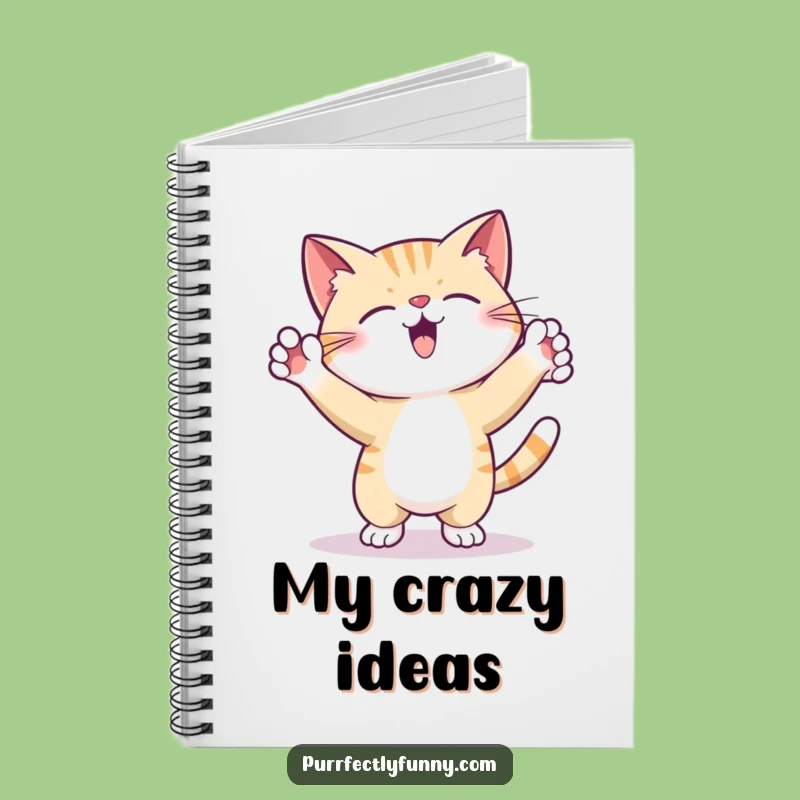 Funny Notebook: Silly Dancing Cat - Jot Down Your Groovy Ideas!