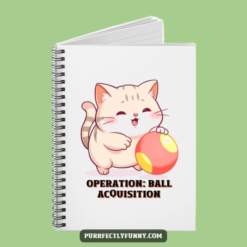 Funny Plump Cat Ball Chase Notebook: Jot Down Ideas with Playful Feline Fun