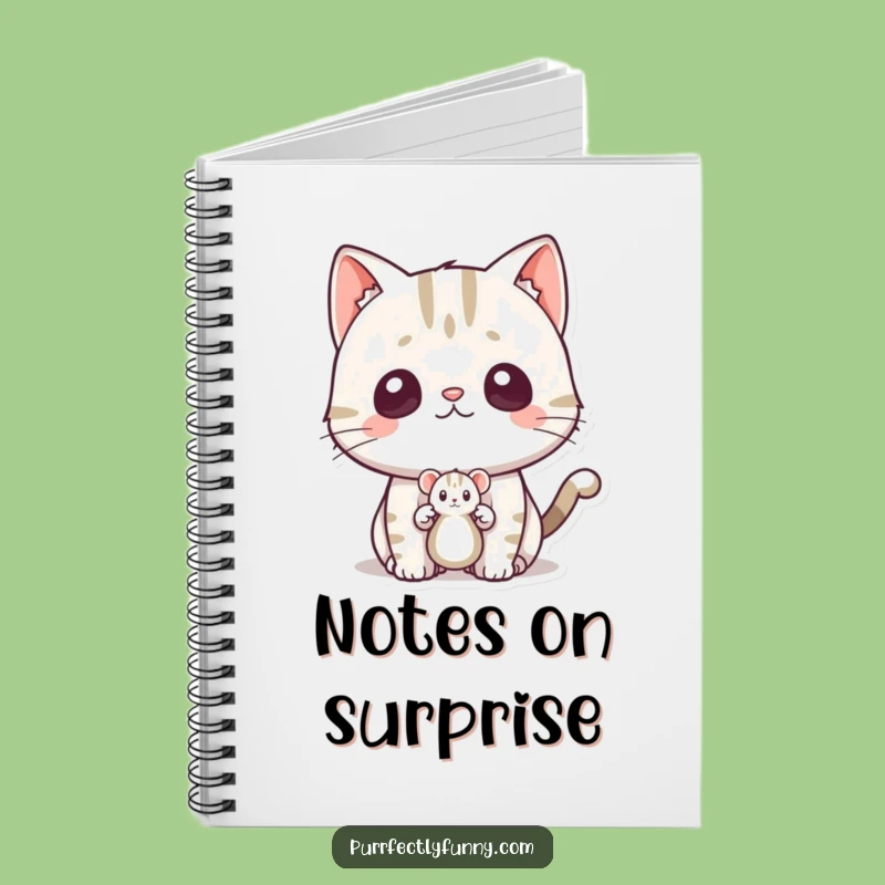 Funny Surprised Cat Notebook - Journal Your Laughs - Perfect Funny Gift!