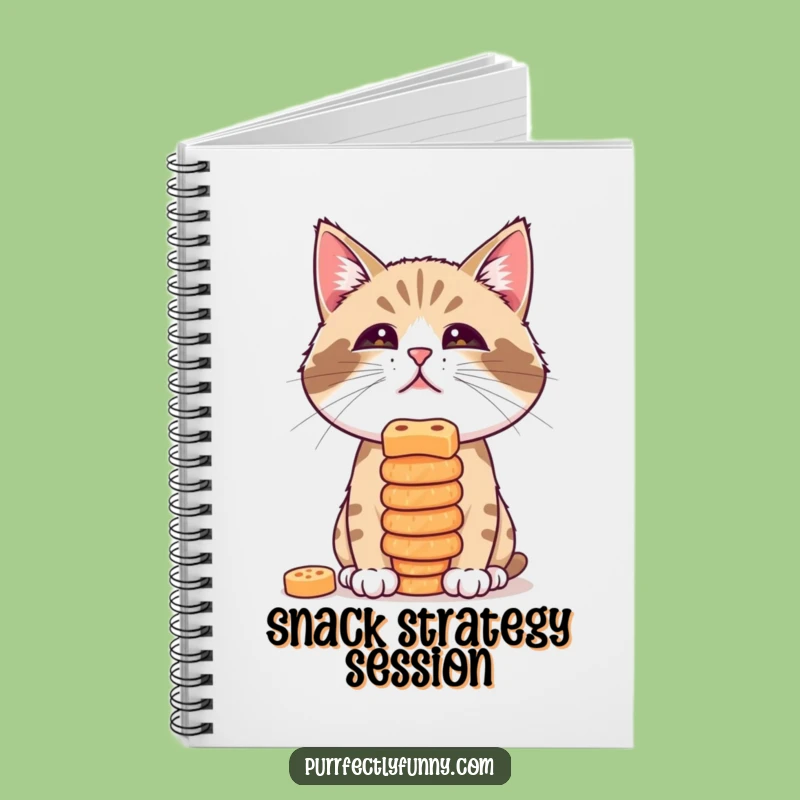 Funny Treat Balance Cat Notebook: Jot Down Delicious Ideas