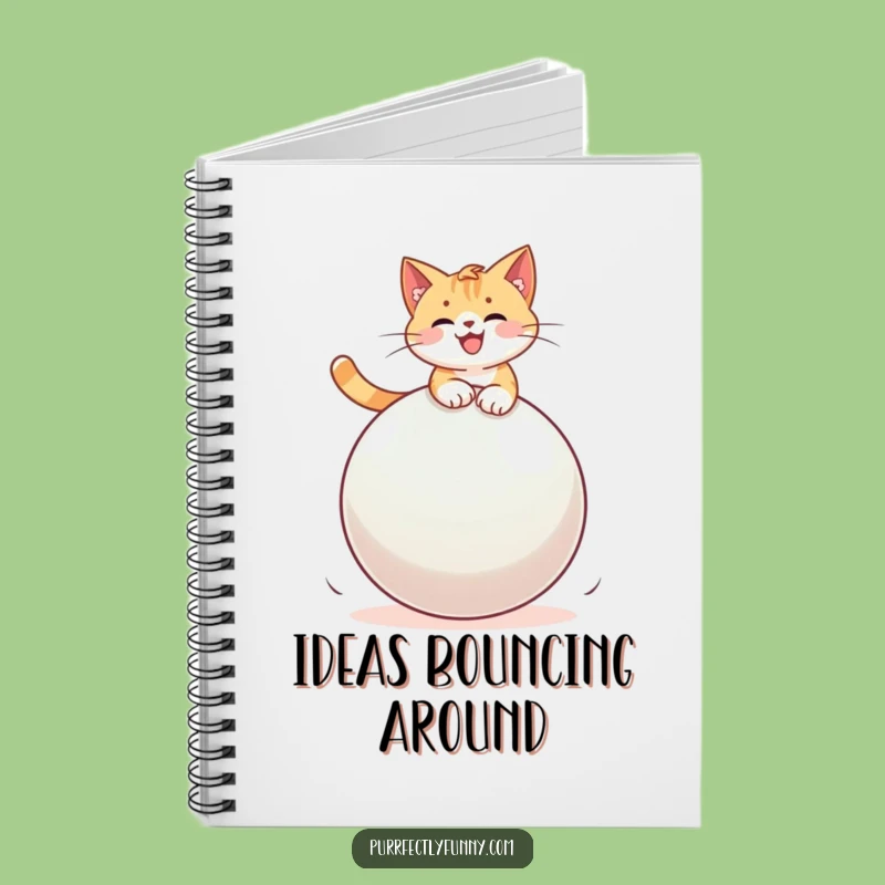 Funny Cat Bouncy Ball Notebook: Jot Down Laughs, Perfect Gift for Writers