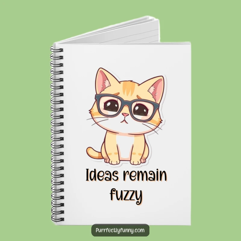 Funny Confused Cat Notebook: Hilarious Bewildered Feline Journal for Puzzling Thoughts