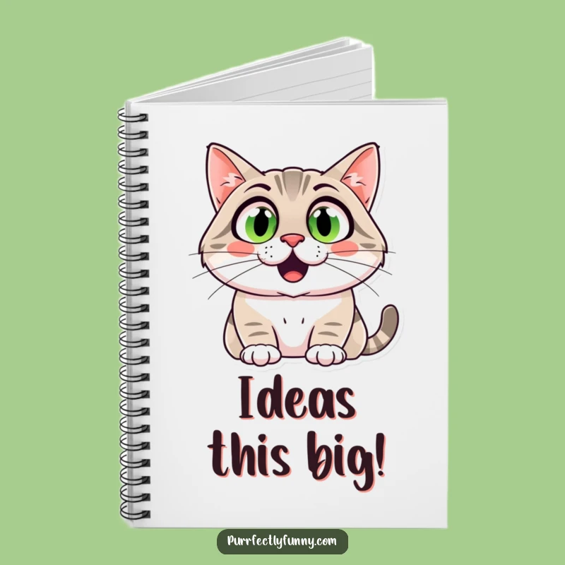 Funny Surprised Cat Notebook: Hilarious Wide-Eyed Journal for Expressive Notes