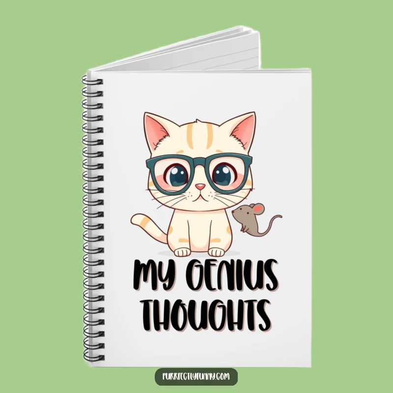 Funny Notebook: Surprised Cat in Glasses - Jot Down Your Thoughts!