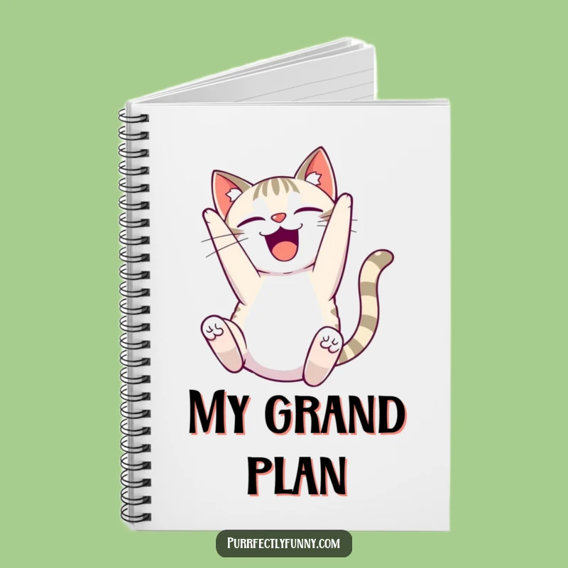 Funny Delighted Cat Notebook - Journal Your Joyful Flips - Perfect Funny Gift!