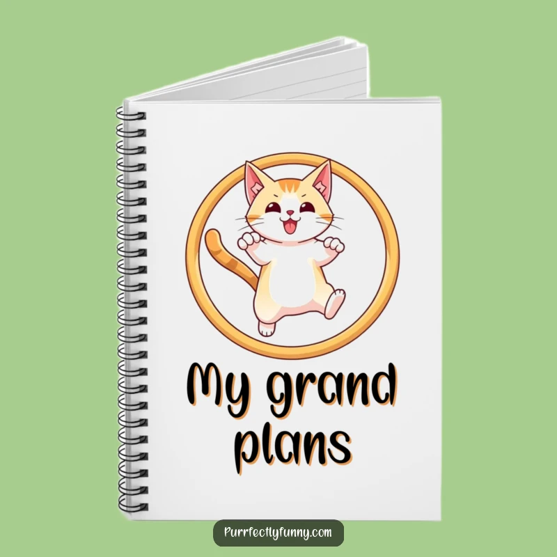 Funny Cat Hoop Leap Notebook: Capture Your Victories, Perfect Gift