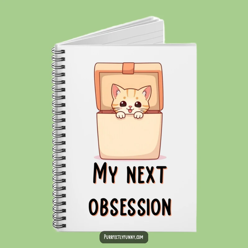 Funny Notebook: Excited Cat in Gift Box - Jot Down Your Ideas!