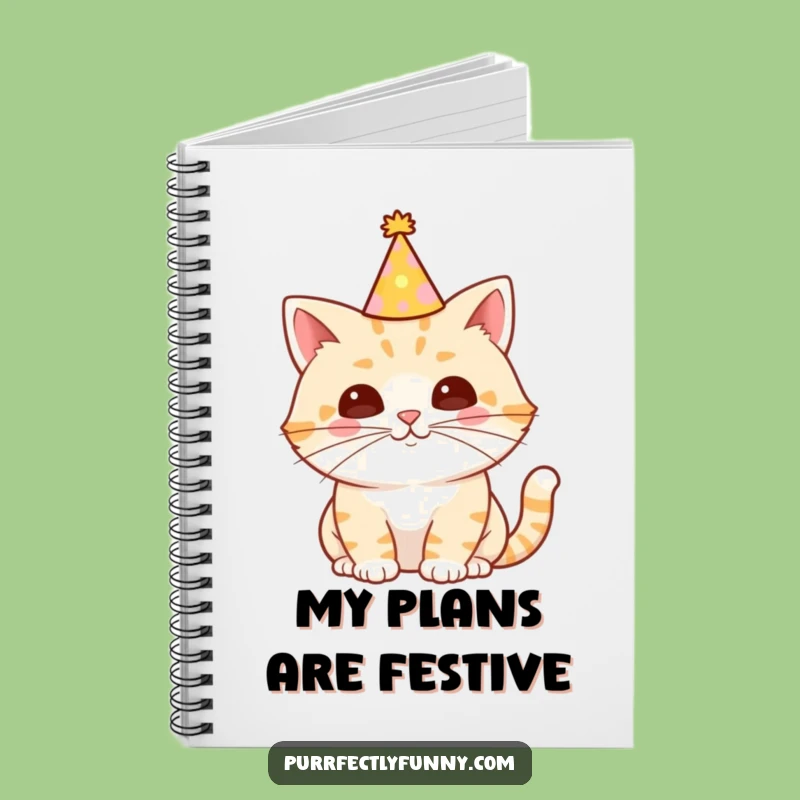 Funny Party Cat Notebook - Jot Down Ideas with this Hilarious Whisker Journal Gift
