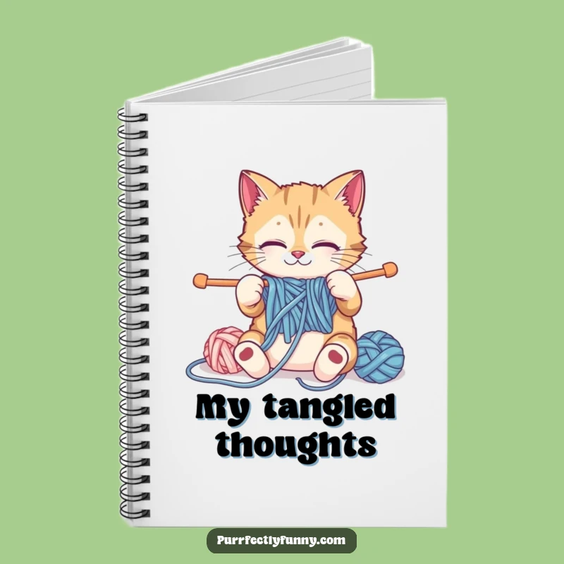 Funny Knitting Cat Notebook: Hilarious Feline Crafter Journal for Creative Ideas