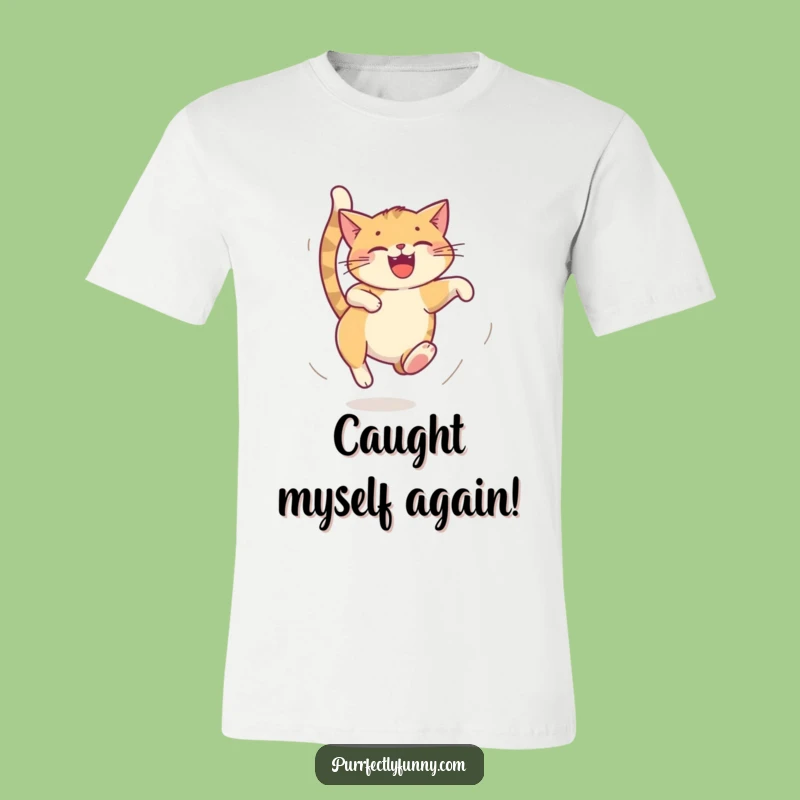 Funny Dizzy Cat Tail Chase T-Shirt - Hilarious Joyful Tee!