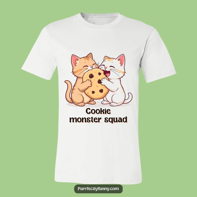 Funny Cat Cookie Sharing T-Shirt: Hilarious Duo Outfit, Perfect Cat Lover Gift