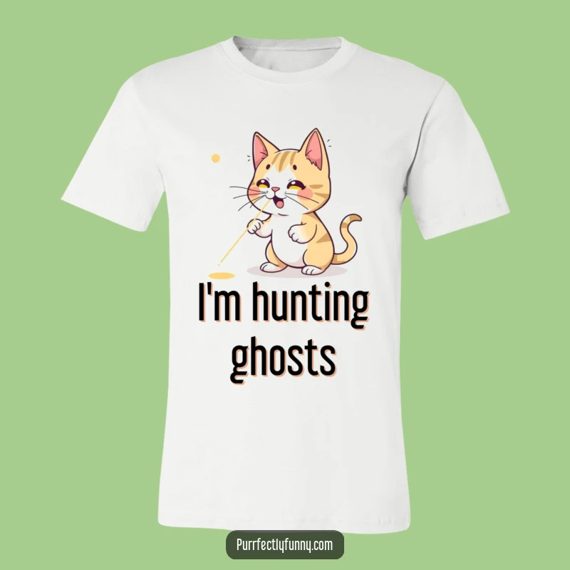 Funny Cat Laser Escape T-Shirt - Hilarious Chase Scene, Perfect Gift for Cat Obsessed