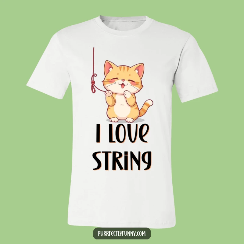Funny Cat String Game T-Shirt: Wear Your Inner Kitten