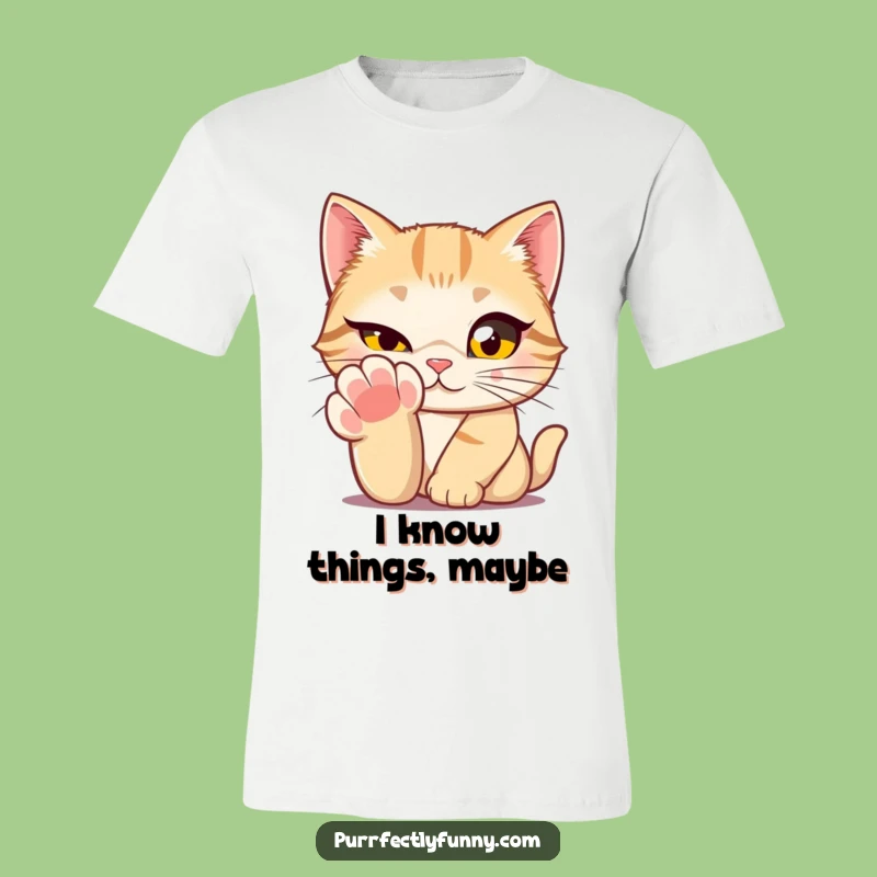 Funny Cat Winking T-Shirt - Hilarious Big Eyes Feline Fashion Gift