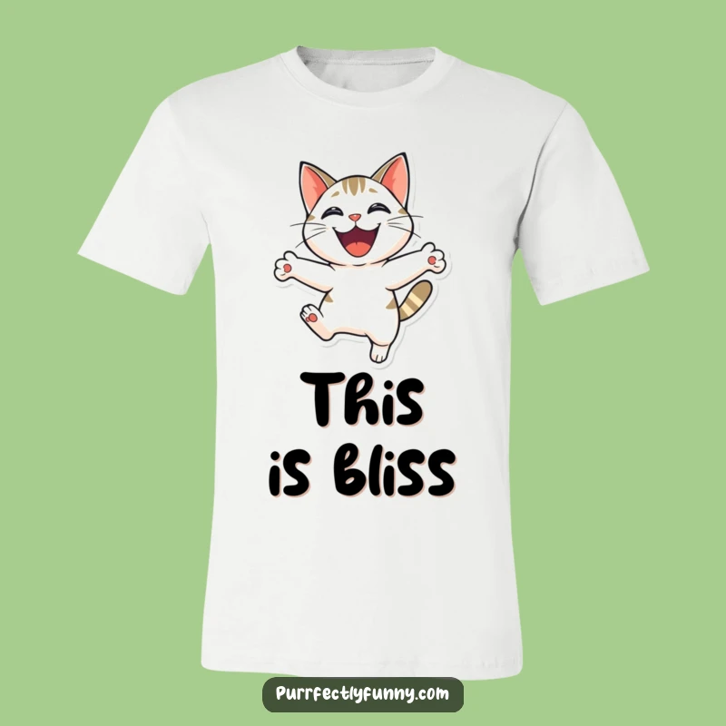 Funny Cat Leap T-Shirt - Exuberant Feline Graphic Tee for Joyful Souls