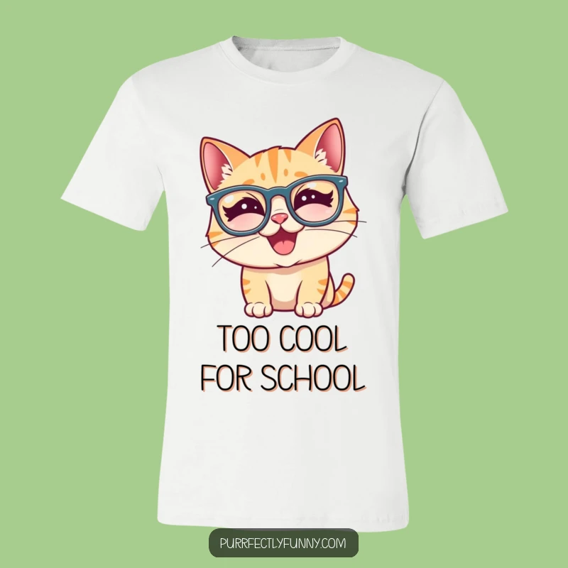 Funny Cat T-Shirt: Giggle in Style with Silly Glasses Tee
