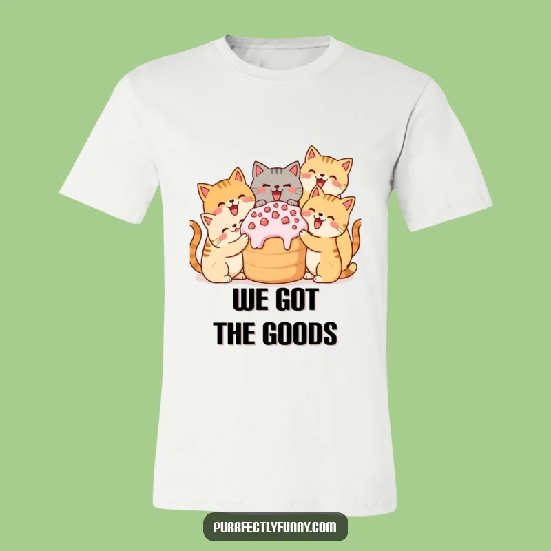 Funny Cat Treat Party T-Shirt: Wear Your Love for Feline Feasts