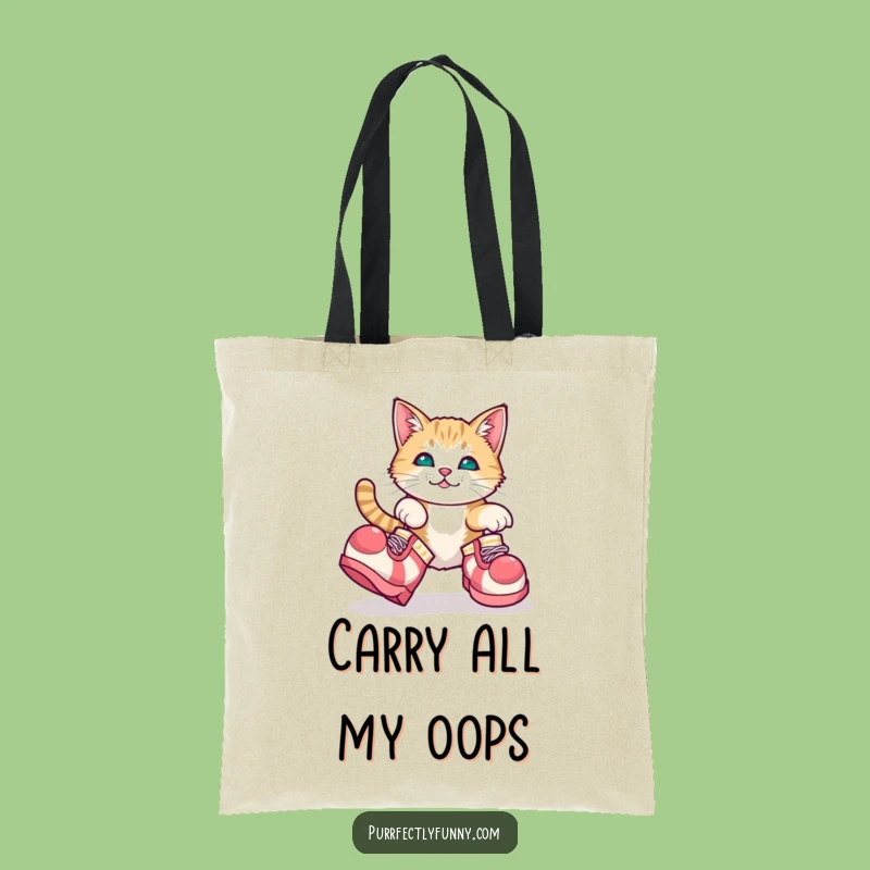 Funny Cat Clown Shoes Tote Bag: Carry Your Chuckles, Great Gift