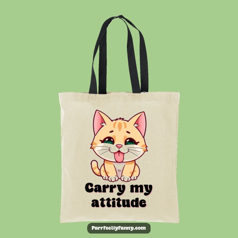 Funny Cat Face Tote Bag: Carry Your Mischief, Hilarious Accessory Gift