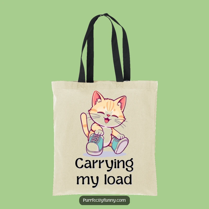 Funny Tripping Cat Tote Bag: Spacious and Hilarious Oversized Shoe Carry-All