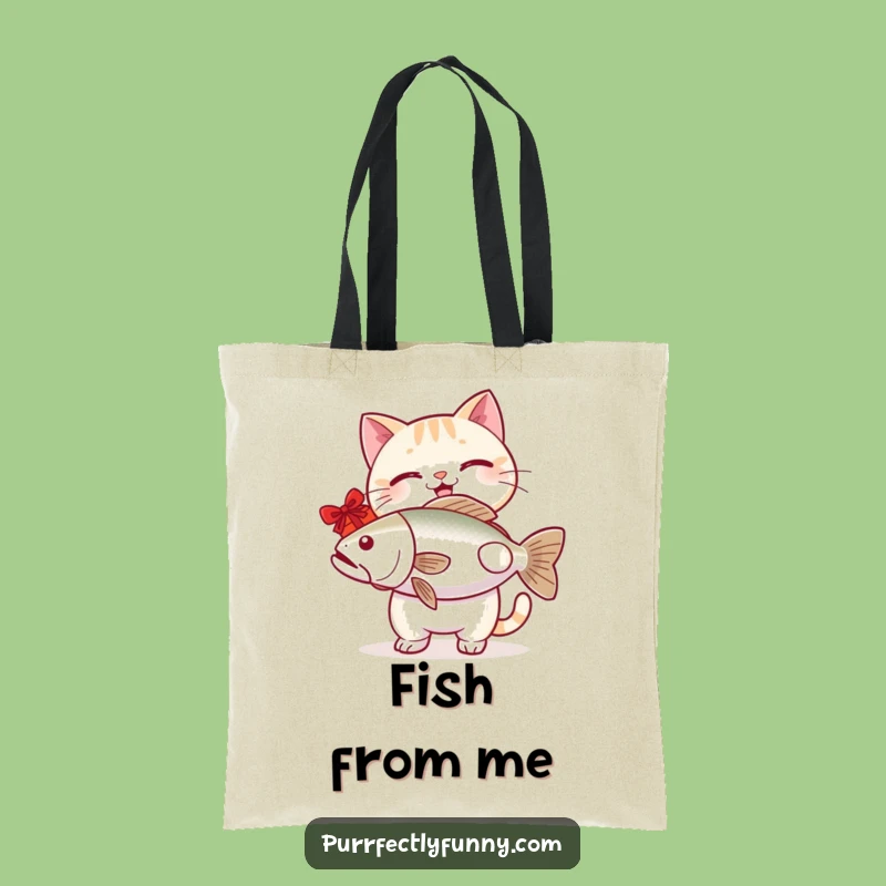 Funny Cat Fish Tote Bag - Spacious and Hilarious Gift for Shopping Fun