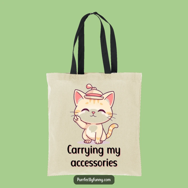 Funny Cat Hat Tote Bag: Carry Your Style with Feline Flair