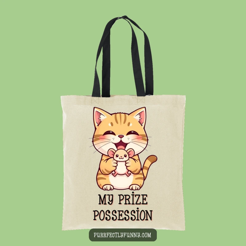 Funny Cat Hunter Tote Bag: Carry Your Triumphs Everywhere
