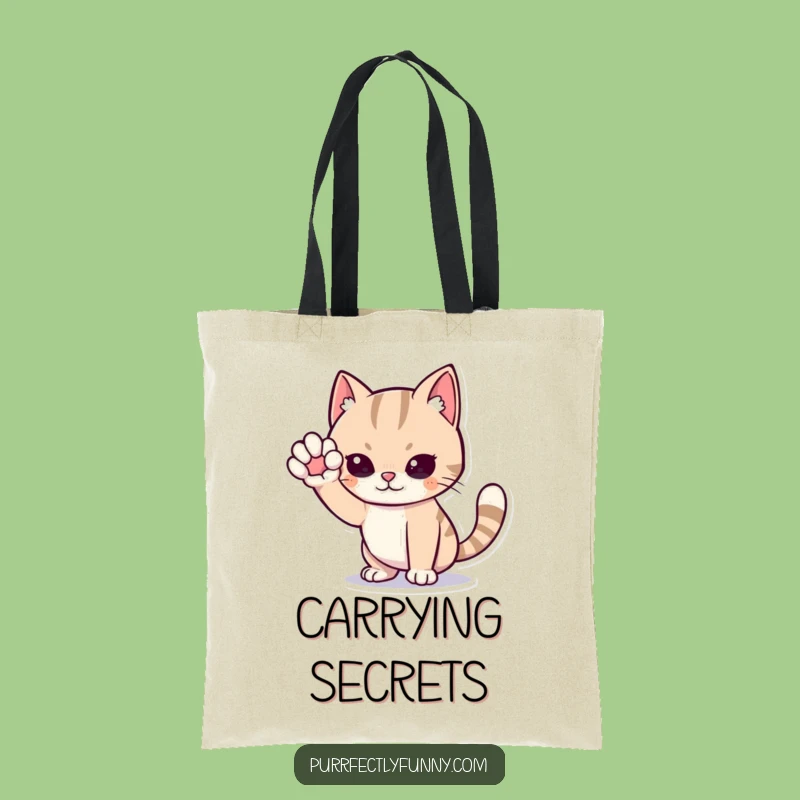 Funny Cat Sneak Attack Tote Bag - Dramatic Prowl, Perfect Gift for Shoppers