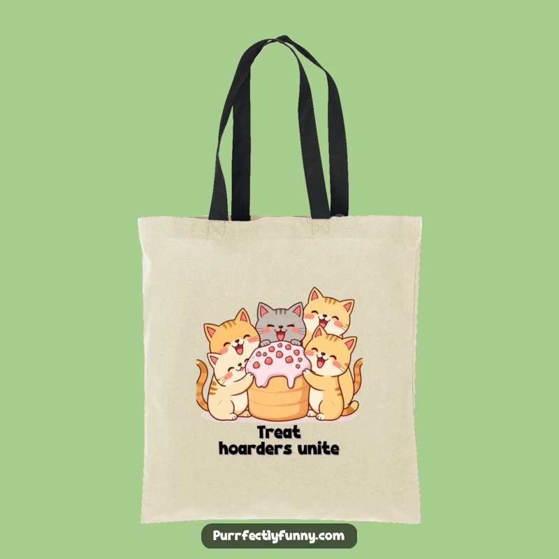 Funny Cat Treat Party Tote Bag: Carry Your Essentials with a Smile