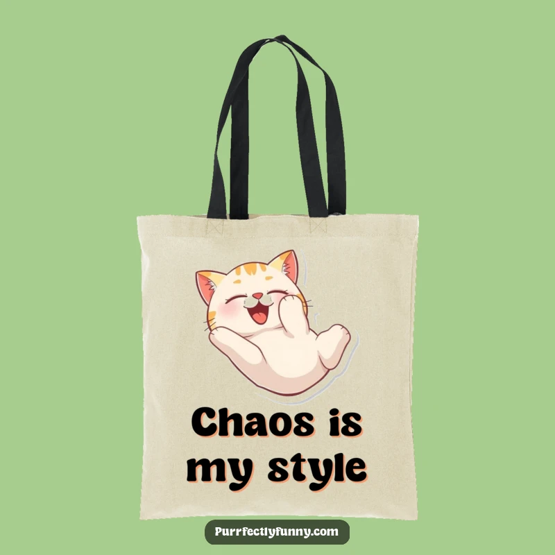 Funny Cat Tumble Tote Bag: Carry Your Joyful Spirit