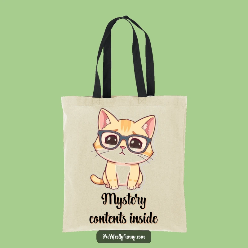 Funny Confused Cat Tote Bag: Hilarious Bewildered Feline Bag for Everyday Puzzles